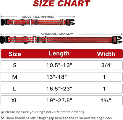 Martingale Dog Collar, Adjustable Nylon Reflective Collar - Image 4