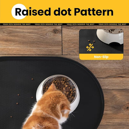 Dog Food Mat, Raised Edges Pet Food Mats - Image 8