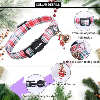 ARING PET 2 Pack Cat Collar, Christmas Breakaway Kitten Small Collars - Image 2