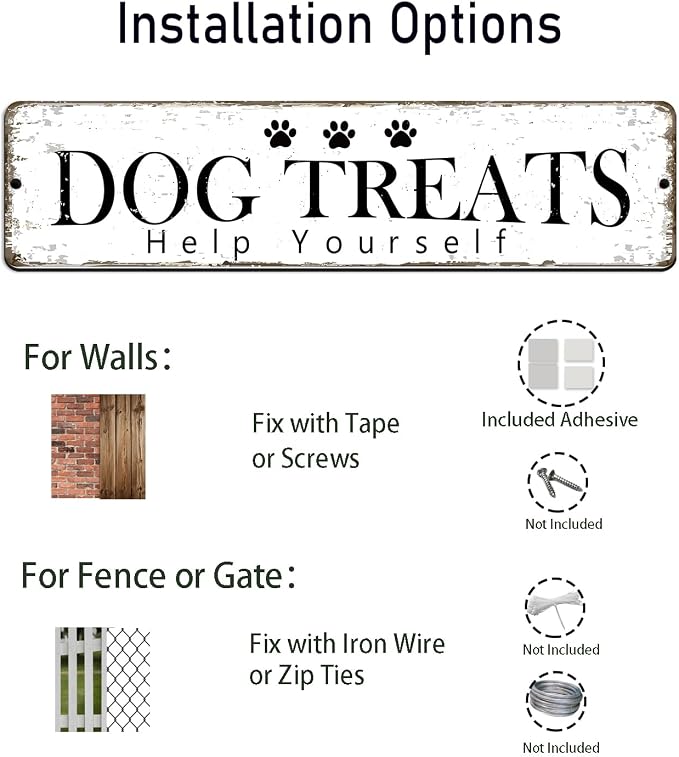 12x3 Inch Dog Treats Sign PC Signage Decor - Image 6