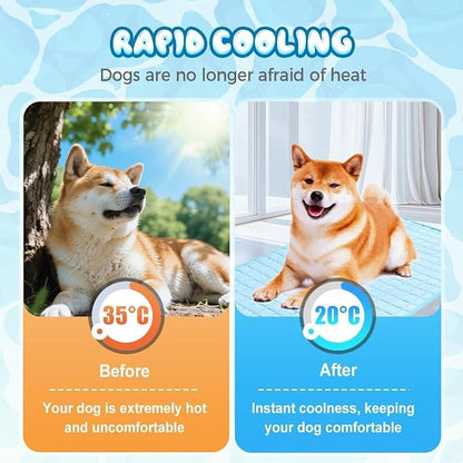 Dog Cooling Mat, Pet Cooling Mats, Summer Cool Pads Pet Mat Outdoor - Image 4
