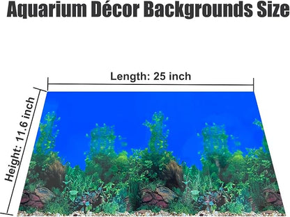 Fish Backgrounds Paper Double Sides Undersea Aquarium Background Poster - Image 5