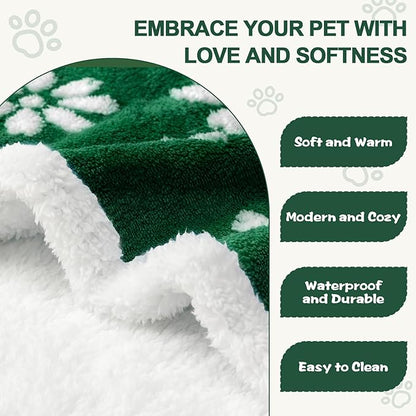 Waterproof Blanket for Dog Cat or Adult, Cute 3D Textured Flower Dog Blanket - Image 3