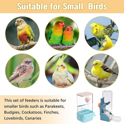 BNOSDM Automatic Bird Feeder Water Dispenser Set No Mess Bird Cage Feeders - Image 9