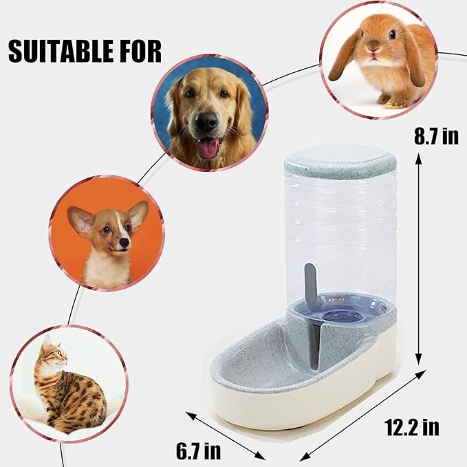 kathson Automatic Cats Water Dispenser 1 Gallon Gravity Dogs Water Station - Image 5
