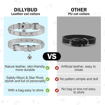 Leather Cat Collars for Boy Girl Cats - Image 6