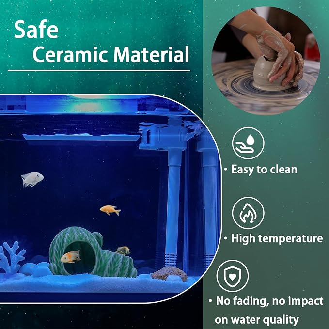 Aquarium Decor Cave Betta Fish Tank Accessories Ornaments Cactus House Hideout - Image 5
