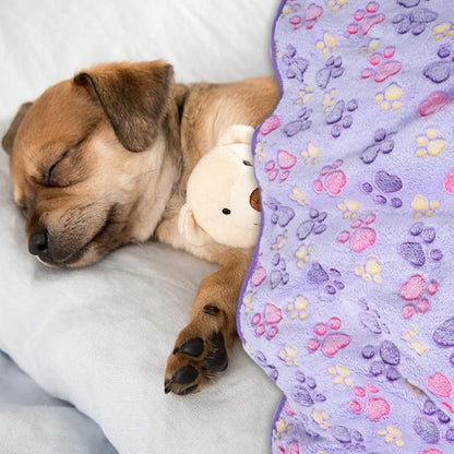 Dono 1 Pack 3 Dog Blankets, Soft Fluffy Fleece Pet Blanket Warm Sleep Mat Paw - Image 7