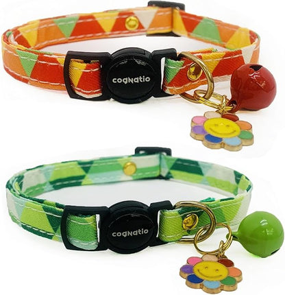 2 Pack Cotton Breakaway cat Collars by Cognatio