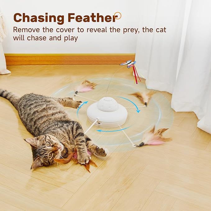 Potaroma Cat Toys Chargeable, 3in1 Hide and Seek, Automatic Interactive Fun - Image 5