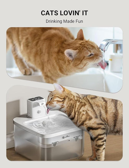 DownyPaws Battery Operated Cat Water Fountain, 84oz/2.5L Fursink Wireless Pet - Image 5
