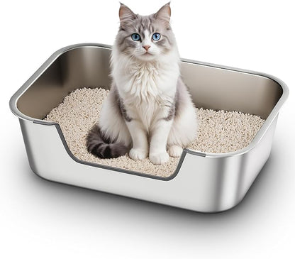 Stainless Steel Cat Litter Box by Unknown
