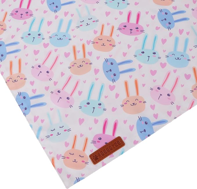 ADOGGYGO Easter Dog Bandanas 2 Pack, Reversible Bunny Carrot Print Puppy Scarf - Image 6