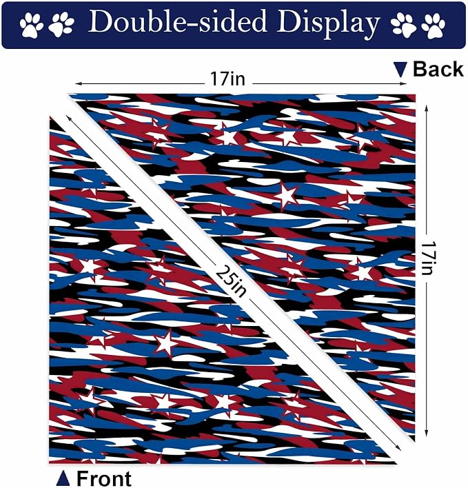 4th of July Dog Bandanas, Independence Holiday Bandana, Premium Durable - Image 2