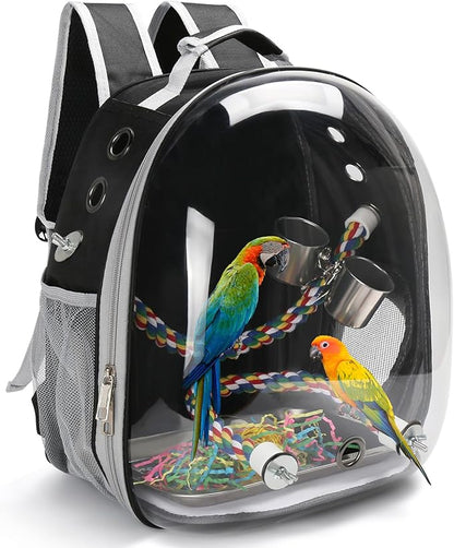 Bird Backpack Carrier, Travel Bird Cage by SSAWcasa
