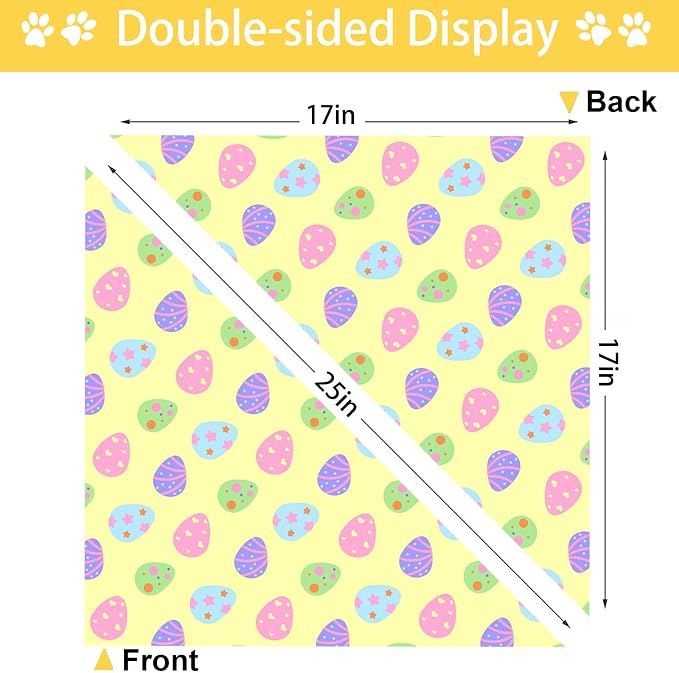 Easter Dog Bandana, 2 Pack Adjustable Holiday Party Birthday Pets Rabbit Easter - Image 5