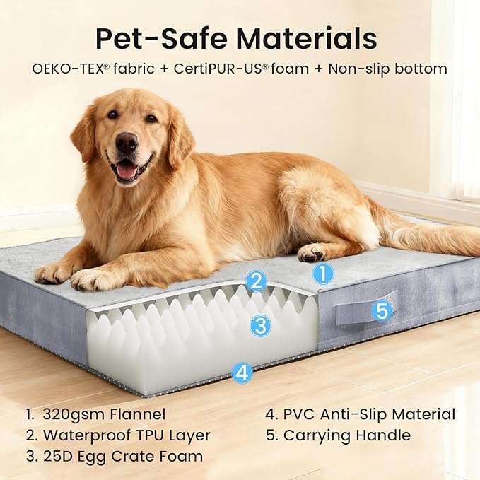 OhGeni Orthopedic Waterproof Dog Bed - Image 9