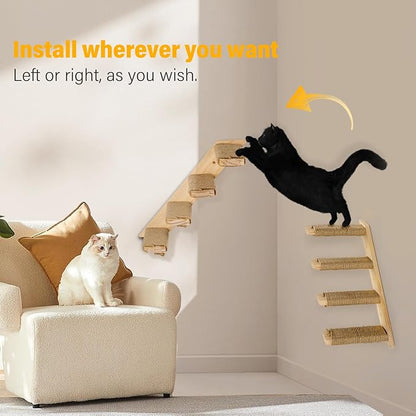2 Pack 4 Steps Cat Wall Shelves and Stairs - Image 5