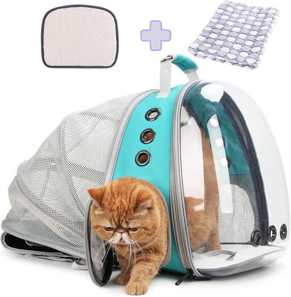 Lollimeow Cat Carrier Backpack, Expandable Bubble Pet Carrier by Lollimeow