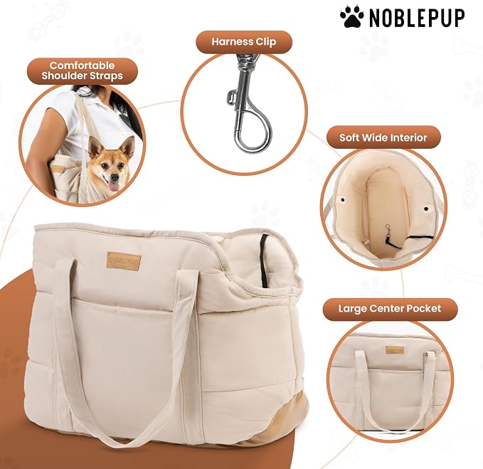 Plush Dog Purse Carrier for Small Dogs, Soft Dog Tote Bag - Image 4