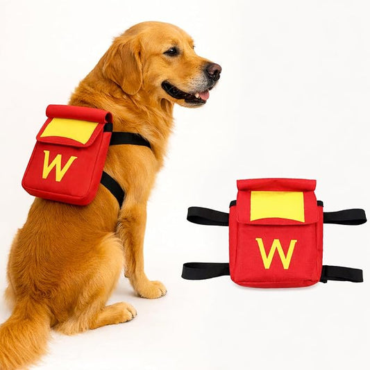 Dog Backpack for Dog, Adjustable Hands-Free Travel Hiking Walking Vest by Colenumone