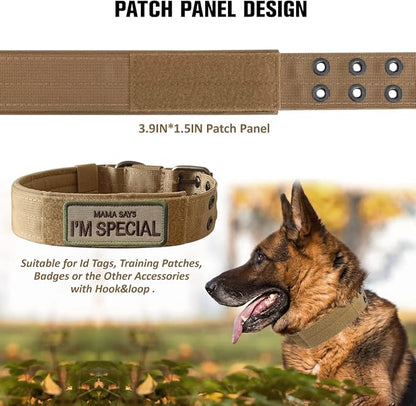 Tactical Dog Collar Military Adjustable Dog Collars Soft Nylon Training Collar - Image 5