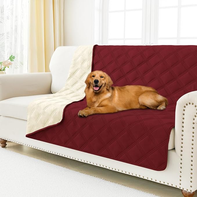 Smiry Waterproof Dog Bed Cover Blanket 68x82, Soft Reversible Pet Blanket by Smiry