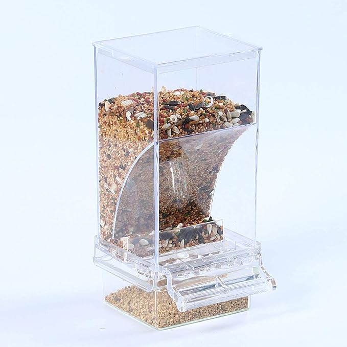 Hamiledyi No Mess Bird Cage Feeder Automatic Parrot Seed Feeders - Image 7