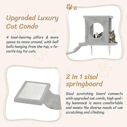 NUNU LAB 14-in-1 Cat Wall Shelves Set, Wall-Mounted Cat Climber - Image 3