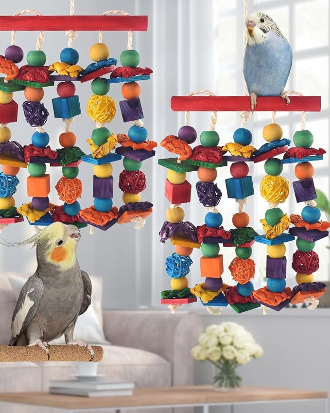 Bird Toys, for Medium Small Cockatoos Budgie Lovebird Cockatiel Conure - Image 2