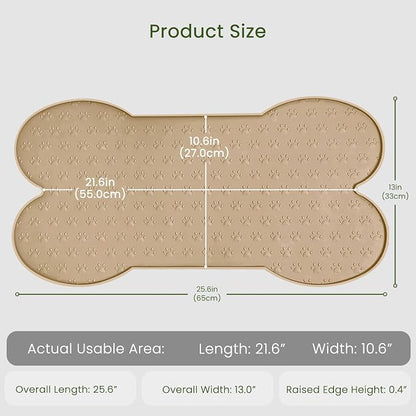Dog Food Mat Anti-Slip Silicone Dog Bowl Mat Thicker Pet Placemat Waterproof - Image 2