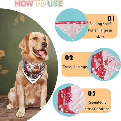 Christmas Dog Bandanas, Reflective Dog Bandana - Image 6