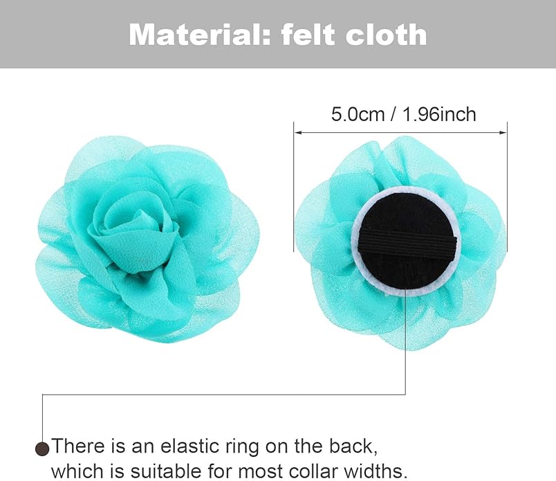 Leinuosen 14 Pcs Flower for Dog Collar Pet Collar Flowers Charms Multi Color - Image 2