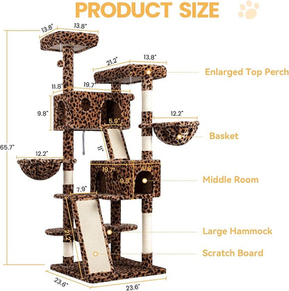 WEEWAY Cat Tree Tower for Indoor Cats, Stand House Condo Cave, Sisal Scratching - Image 2