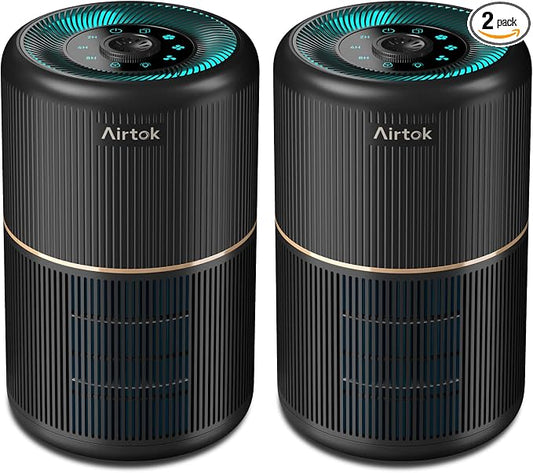 AIRTOK 2 Pack Air Purifier for Home Bedroom, Office Desktop Air Cleaners by AIRTOK