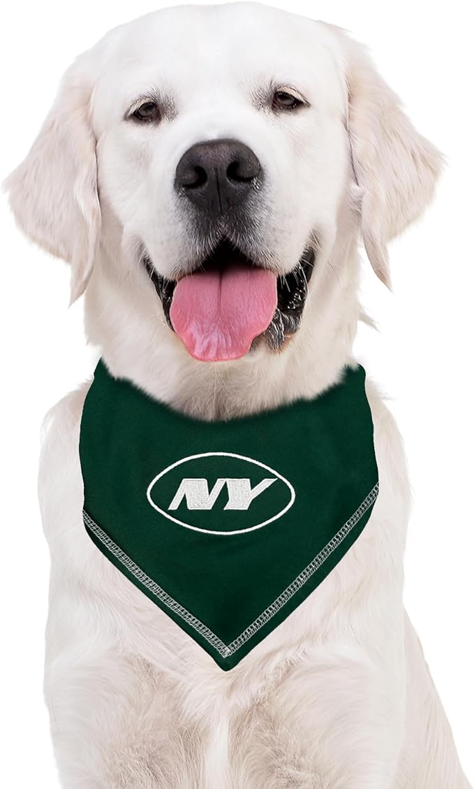 Pets First NFL New York Jets TIE Bandana, Size Large/X-Large. Dog Bandana Scarf - Image 6