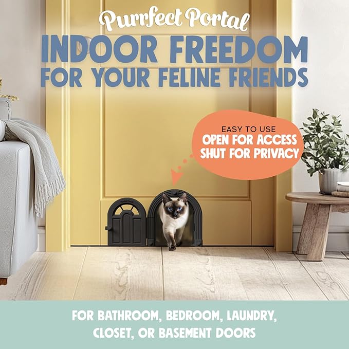 Purrfect Portal Meow Manor® Cat Door Interior Door - Image 2