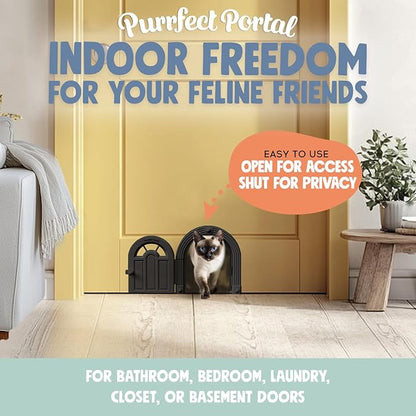 Purrfect Portal Meow Manor® Cat Door Interior Door - Image 2
