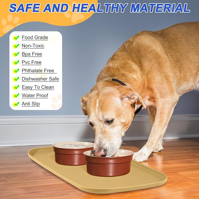 Silicone Pet Feeding Mat with Raised Edge - Image 3