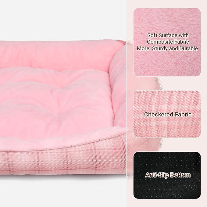 MIHIKK Rectangle Dog Beds for Large Dogs & Cats, Orthopedic Sleeping Pet Bed - Image 3