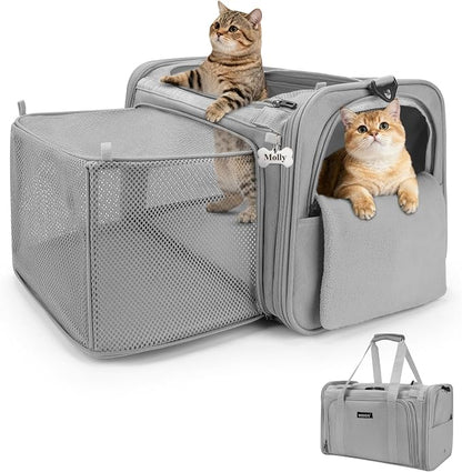MIDOG Cat Carrier Soft for Small to Medium-Sized Cats, TSA Airline Approved by MIDOG
