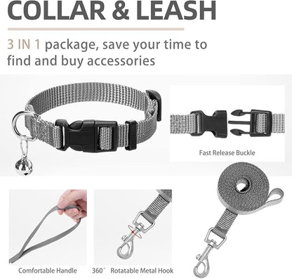 PUPTECK Adjustable Dog Harness Collar and Leash Set Step in No Pull Pet Harness - Image 4
