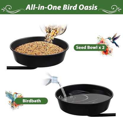 BOLITE Bird Bath for Outside, Metal Freestanding Birdbaths - Image 8