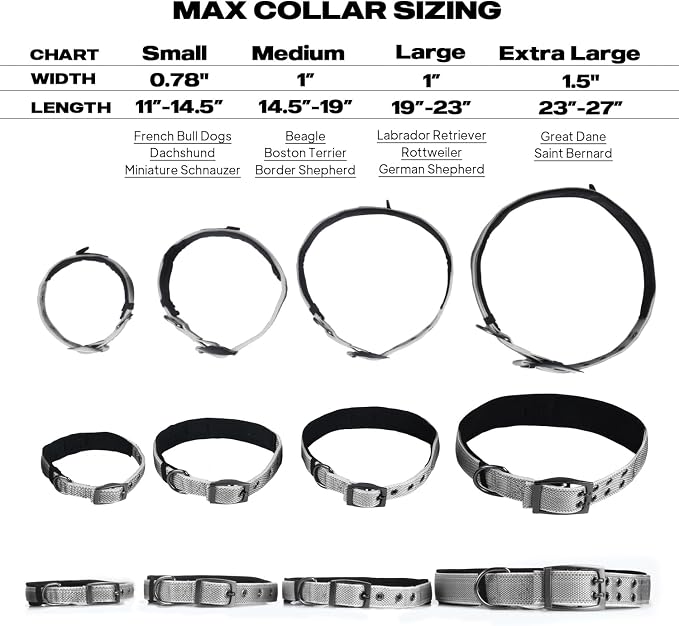 PetiFine Dog Collars for Small Dogs, Neoprene Padded Dog Collar, Reflective - Image 5