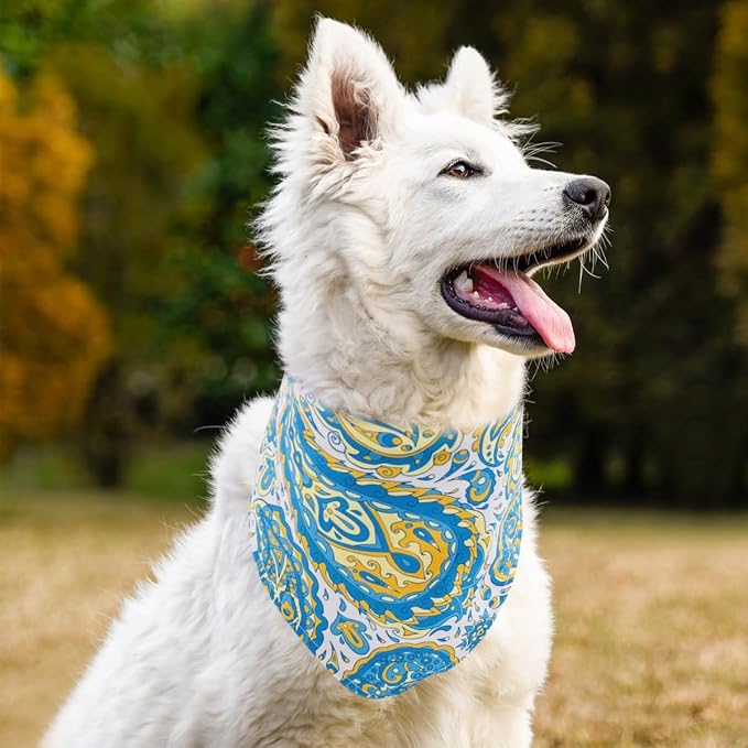 30 Pcs Paisley Dog Bandanas Bulk 33 Inche XL Stitch Dogs Bandanas Polyester - Image 6