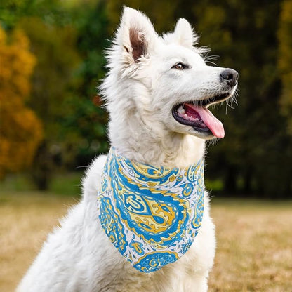 30 Pcs Paisley Dog Bandanas Bulk 33 Inche XL Stitch Dogs Bandanas Polyester - Image 6