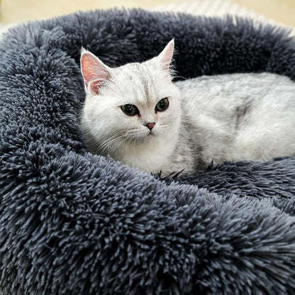Donut Dog Bed Cat Bed Fluffy Calming Pet Bed Dog Round Bed Cat Round Bed Warm - Image 8