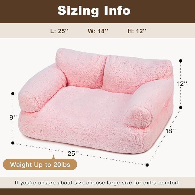 Large Cat Beds for Indoor Cats, Dog Couch Bed, Cute Cat Couch Sofas for Less - Image 3