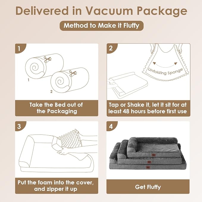 EHEYCIGA XL Dog Bed Memory Foam - Image 7