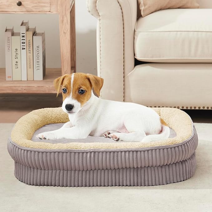 Orthopedic Dog Bed for Small Dogs Breeds, High Density Egg Crate Foam Dog Sofa - Image 8